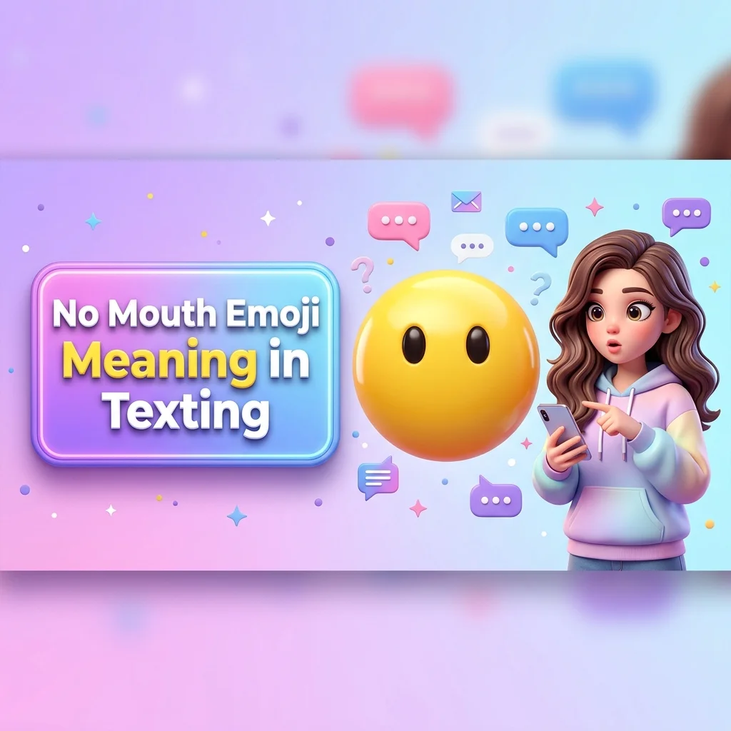 No Mouth Emoji Meaning in Texting