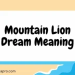 Mountain Lion Dream Meaning